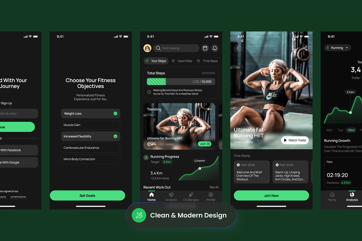 Fitness and Health Mobile App, a Websites & App Template by SLAB! Design (Photo 4 of 4)