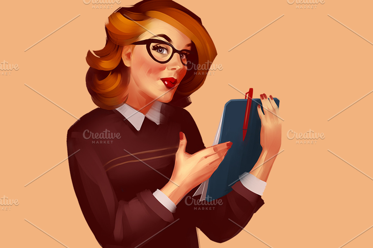 Business Pin-up girls, an Education Illustration by Ira Cvetnaya (Photo 3 of 8)