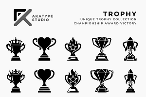 Unique Trophy Collection, a Solid Icon by Akatype Studio