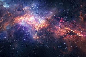 Colorful Deep Space Nebula, a Nature Photo by Ales Munt