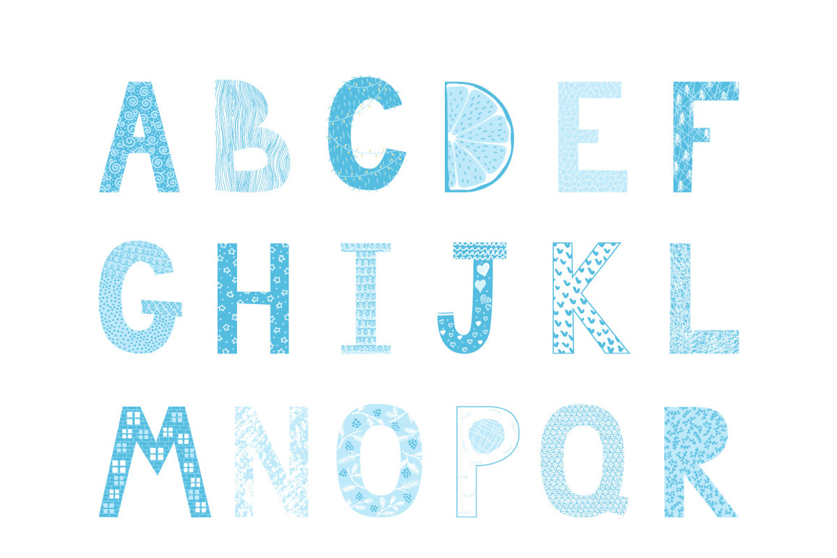 Winter alphabet and patterns, an Object Graphic by Truefiesta (Photo 2 of 7)