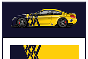 Sleek Racing Car Wrap Design, a Sport Illustration by CarWrap design (Thumbnail 1 of 4)