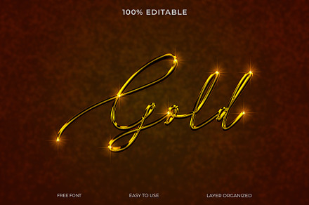 Luxury Gold 3D Text Effect Style