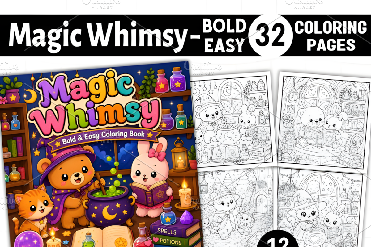 Magic Whimsy Magical Coloring Book, a Decorative Illustration by Coco Bloom (Photo 1 of 8)