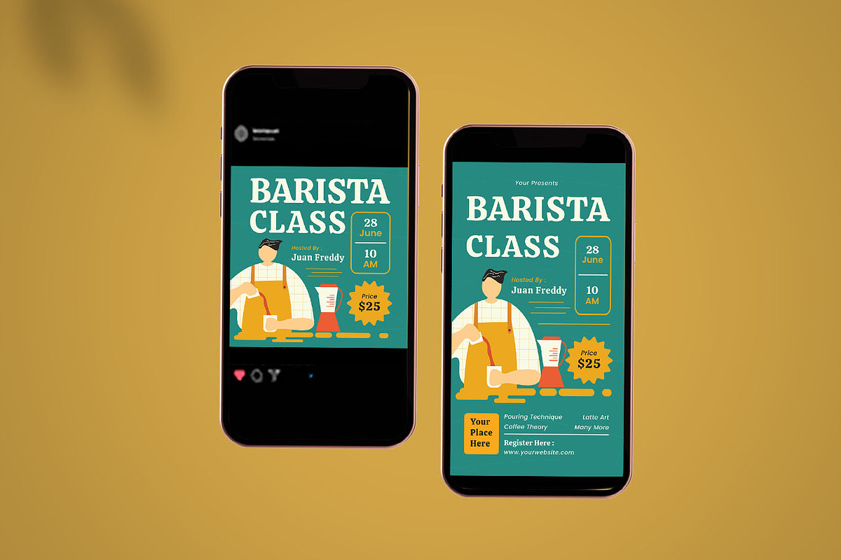Barista Class Flyer Set, a Flyer Template by Pitchlook.Studio (Photo 2 of 3)