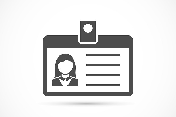 Identification Card For Woman Icon