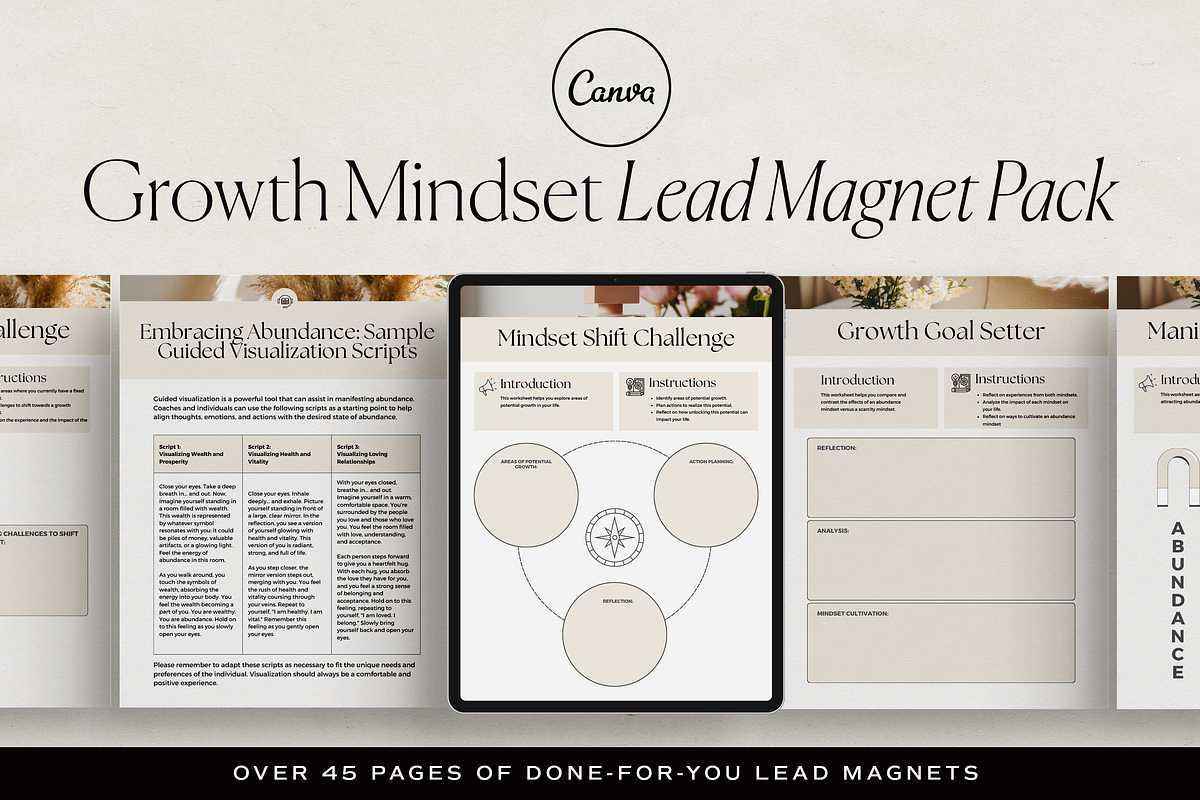Growth Mindset Lead Magnet Pack, a Marketing Template by HelloKarla (Photo 1 of 3)