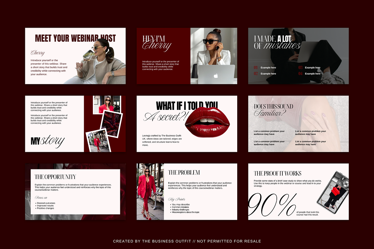 Cherry Canva Webinar Slide Deck, a Presentation Template by thebusinessoutfit (Photo 4 of 14)