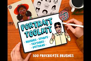 Huge Procreate Portrait Toolkit