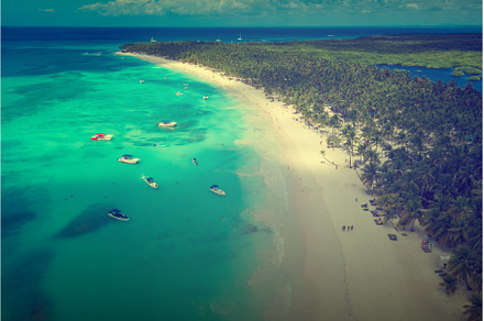 Tropical Caribbean beach from above, a Nature Photo by Nature and travel