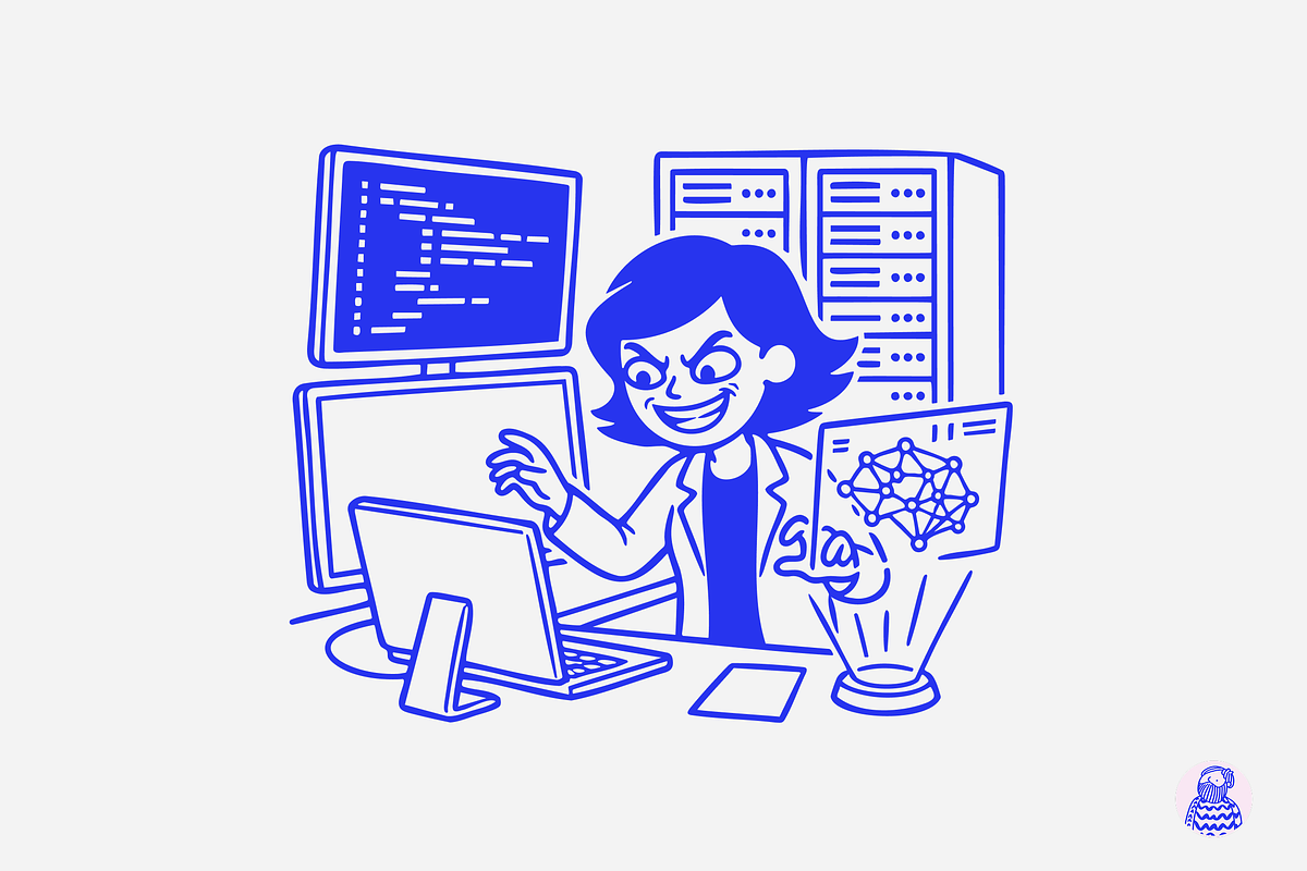 Emma / Female AI Developer, a Person Illustration by Danil Polshin