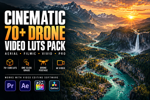 70+ Cinematic Drone Video Luts Pack