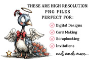 Whimsical Christmas Bird Clipart, an Illustration by OK Design (Thumbnail 4 of 6)