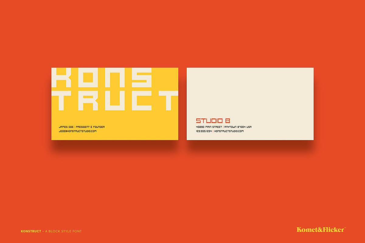 KONSTRUCT - A Block Style Font, a Sans Serif Font by Komet & Flicker (Photo 8 of 15)