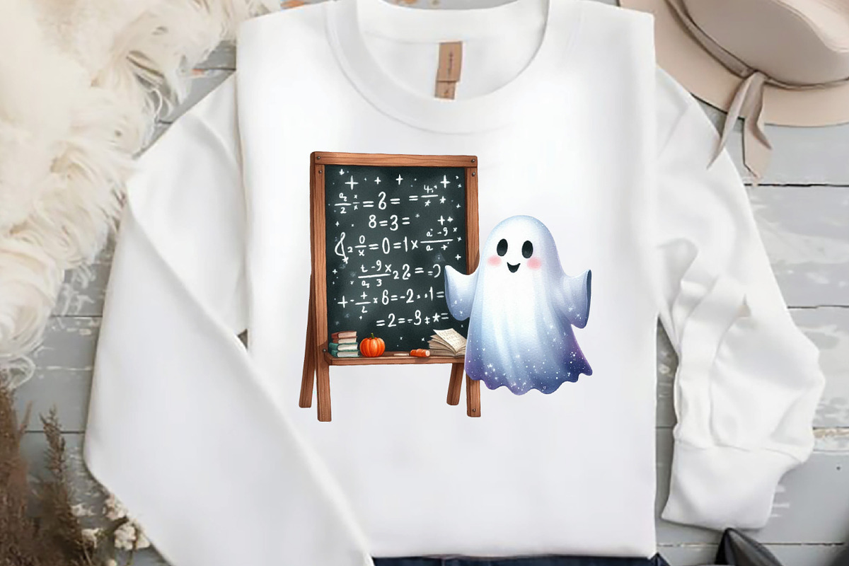 Ghost School Clipart PNG, an Illustration by DreamCafeArt (Photo 3 of 5)