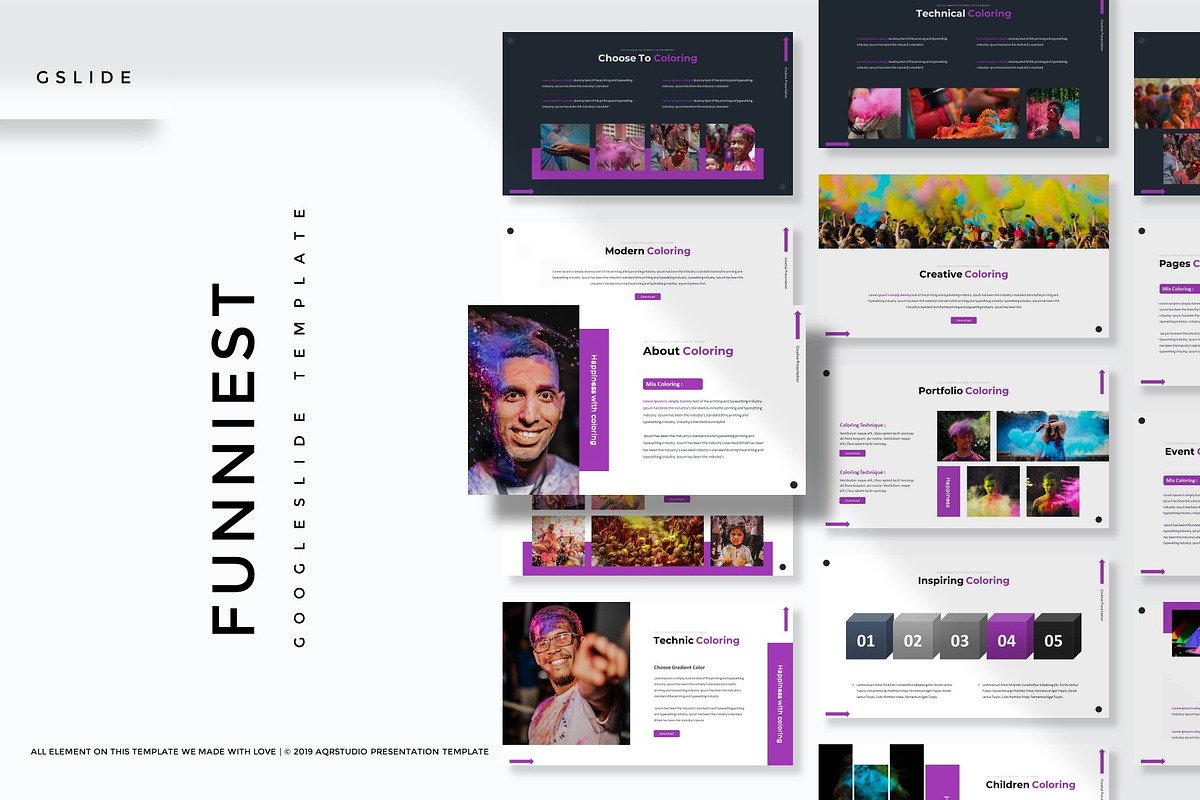 Funniest - Google Slides Template, a Presentation Template by AQR Studio