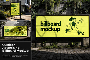 Outdoor Advertising Billboard Mockup, an Advertising Mockup by Pitchlook.Studio