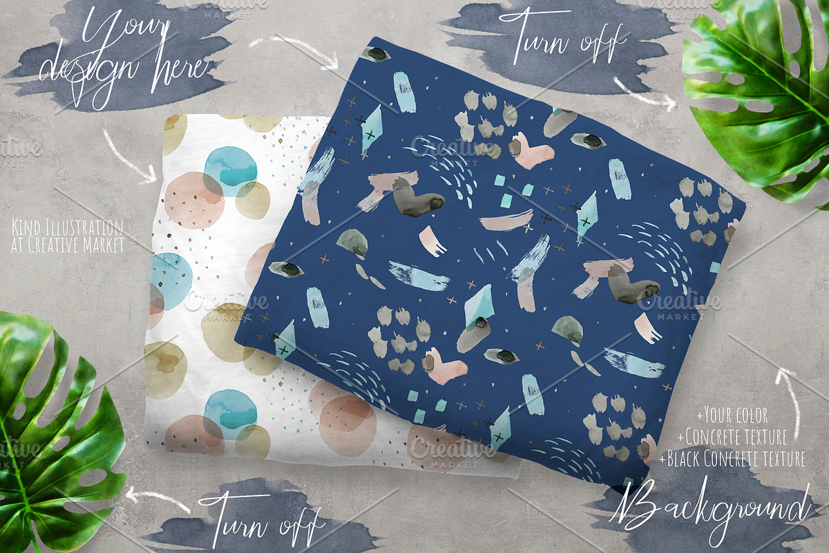 Two Fabric Mockup, a Product Mockup by ⚞ Kind Illustration ⚟ (Photo 2 of 5)
