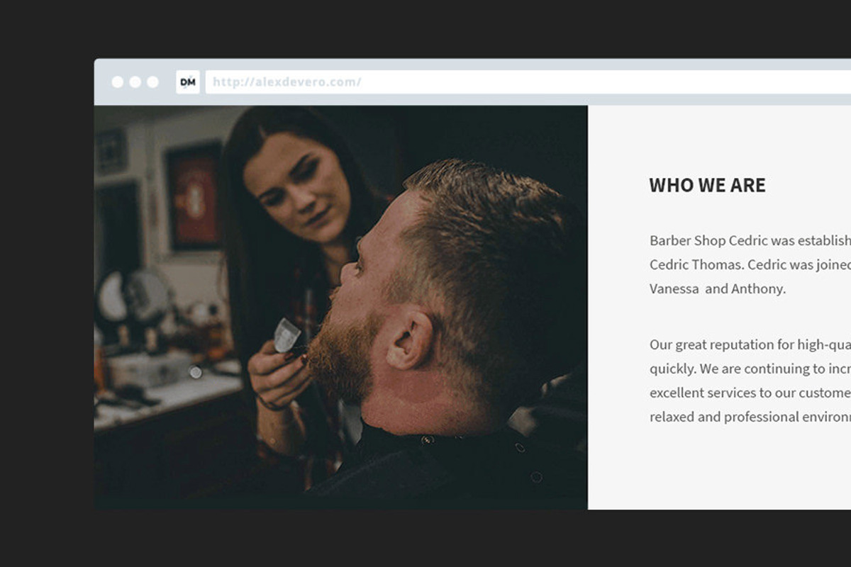 Cedric: One-Page PSD Template, a Landing Page Template by Devero (Photo 5 of 16)