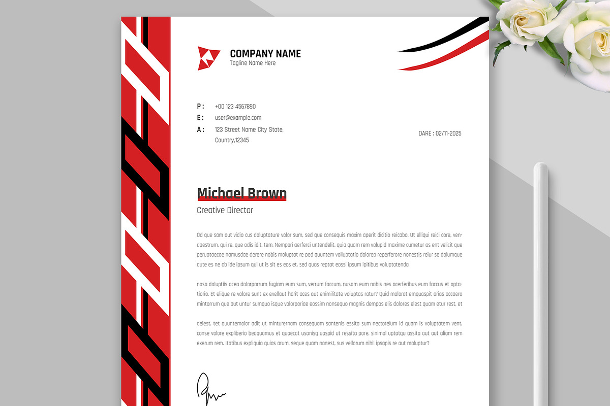 Letterhead Design Template, a Stationery Template by MightyDesign (Photo 4 of 8)