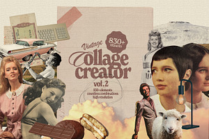 830 PNG Vintage Collage Creator V.2