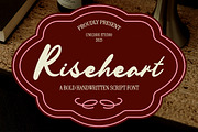 Riseheart – Handwritten Script Font, a Handwritten Font by Unicode Studio (Thumbnail 1 of 10)