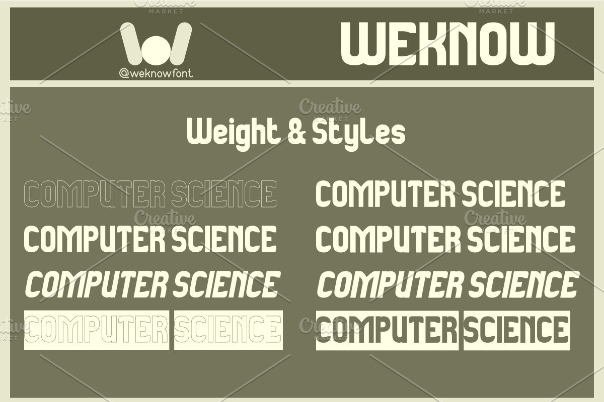 Computer Science Font, a Sans Serif Font by weknow (Photo 7 of 8)