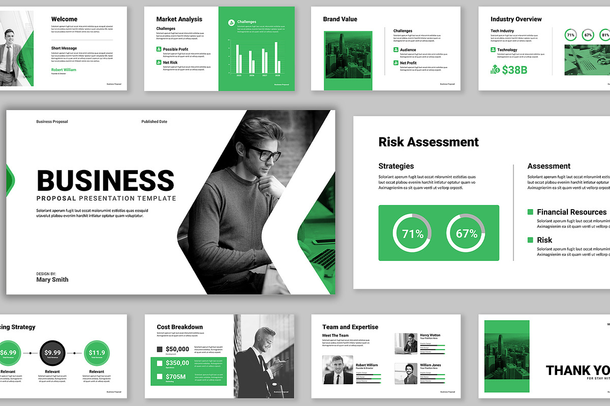 Business Proposal Presentation, a Presentation Template by Mighty-Slide (Photo 1 of 5)