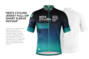 Men's Cyling Jersey Mockup