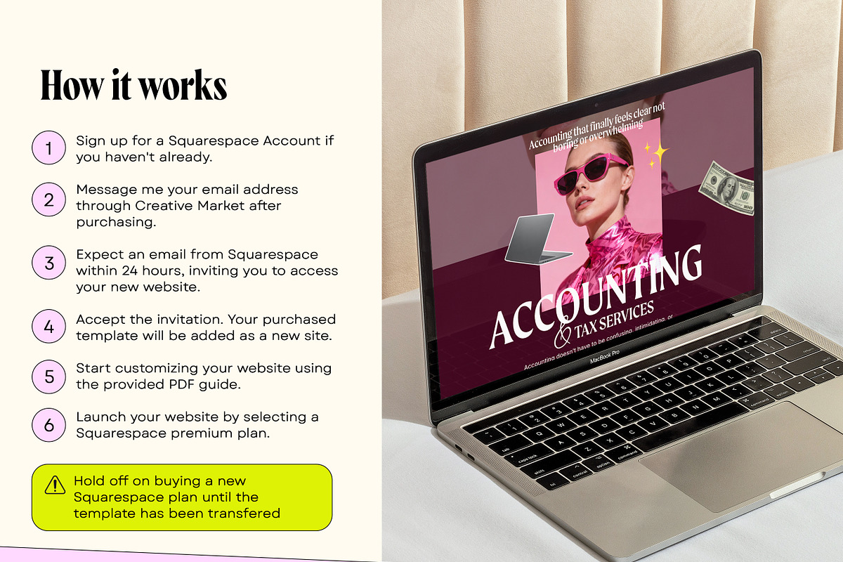 Chic Accountant Website Squarespace, a Squarespace Template by Template Twist Shop (Photo 5 of 11)