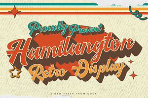 Hamilangton - Retro Display Font, a Script Font by Dhabee