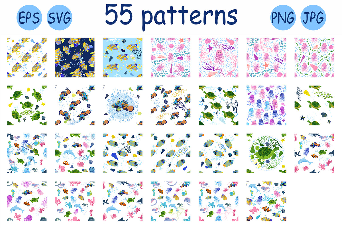 Underwater World Pattern, a Pattern Graphic by Michiru13 (Photo 9 of 19)
