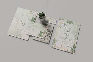 Wedding Invitation Stationery Mockup