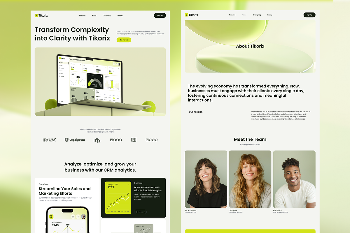 Tikorix. Framer Template, a Landing Page Template by Brandarnia (Photo 2 of 4)