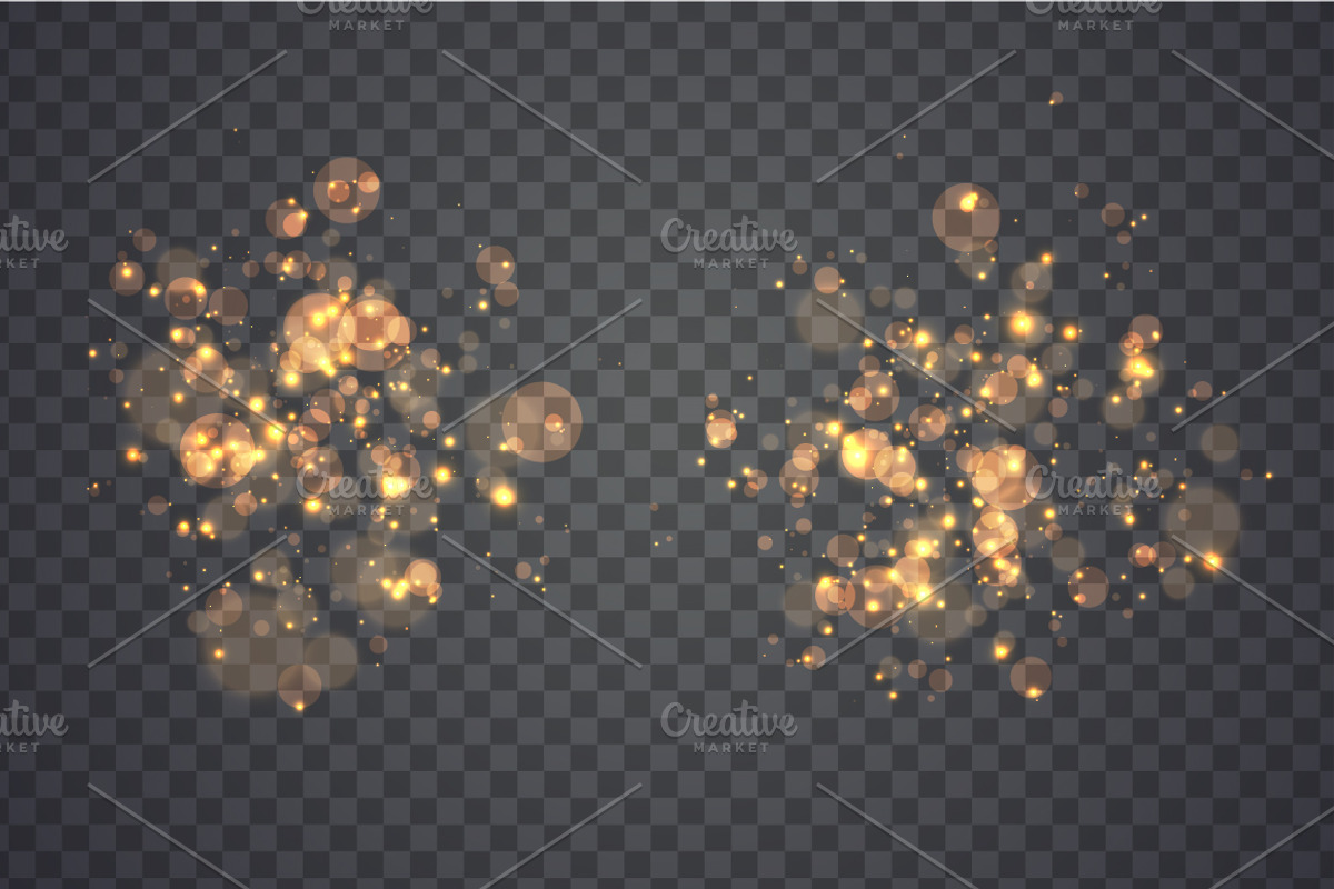 Golden glowing lights effects, a Texture Graphic by majcot