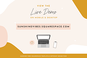 Squarespace Template Sunshine Vibes, a Squarespace Template by Design Pixie (Thumbnail 3 of 8)