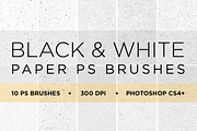 10 Black & White Paper PS Brushes, a Brush Add-On by Satchel & Sage (Thumbnail 1 of 2)