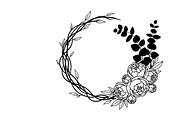 Elegant floral wreath silhouette, an Illustration by Amazin_art (Thumbnail 8 of 41)