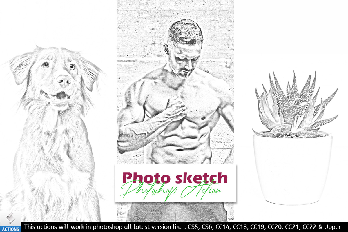 BUNDLE! 6 in 1 Sketch Action-80% OFF, an Action Add-On by Vatdesign (Photo 3 of 15)