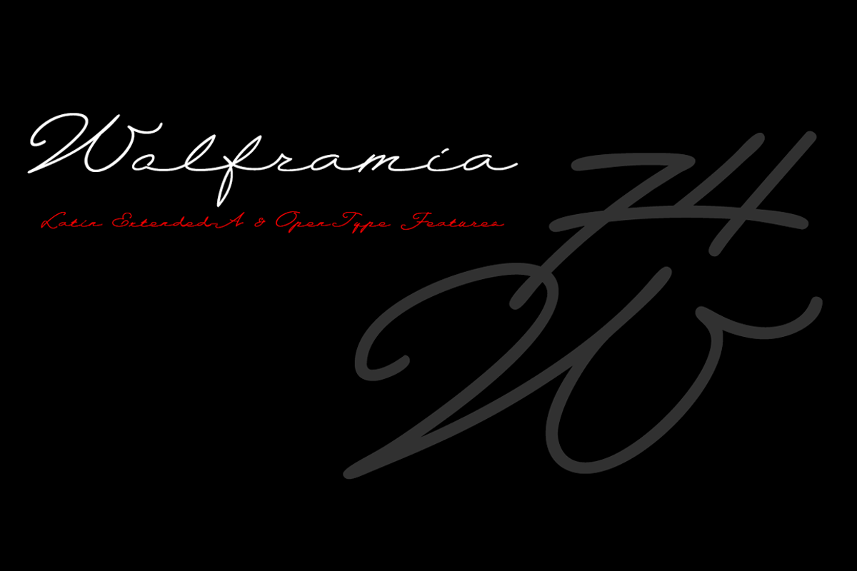 Wolframia font preview 3