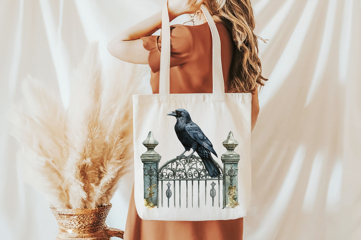 Gothic Raven Clipart, an Illustration by Libby Wishes (Photo 7 of 8)