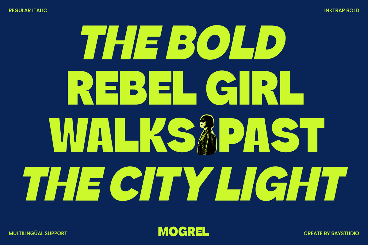 Mogrel - Heavy Bold Inktrap Font, a Sans Serif Font by Say Studio (Photo 9 of 10)