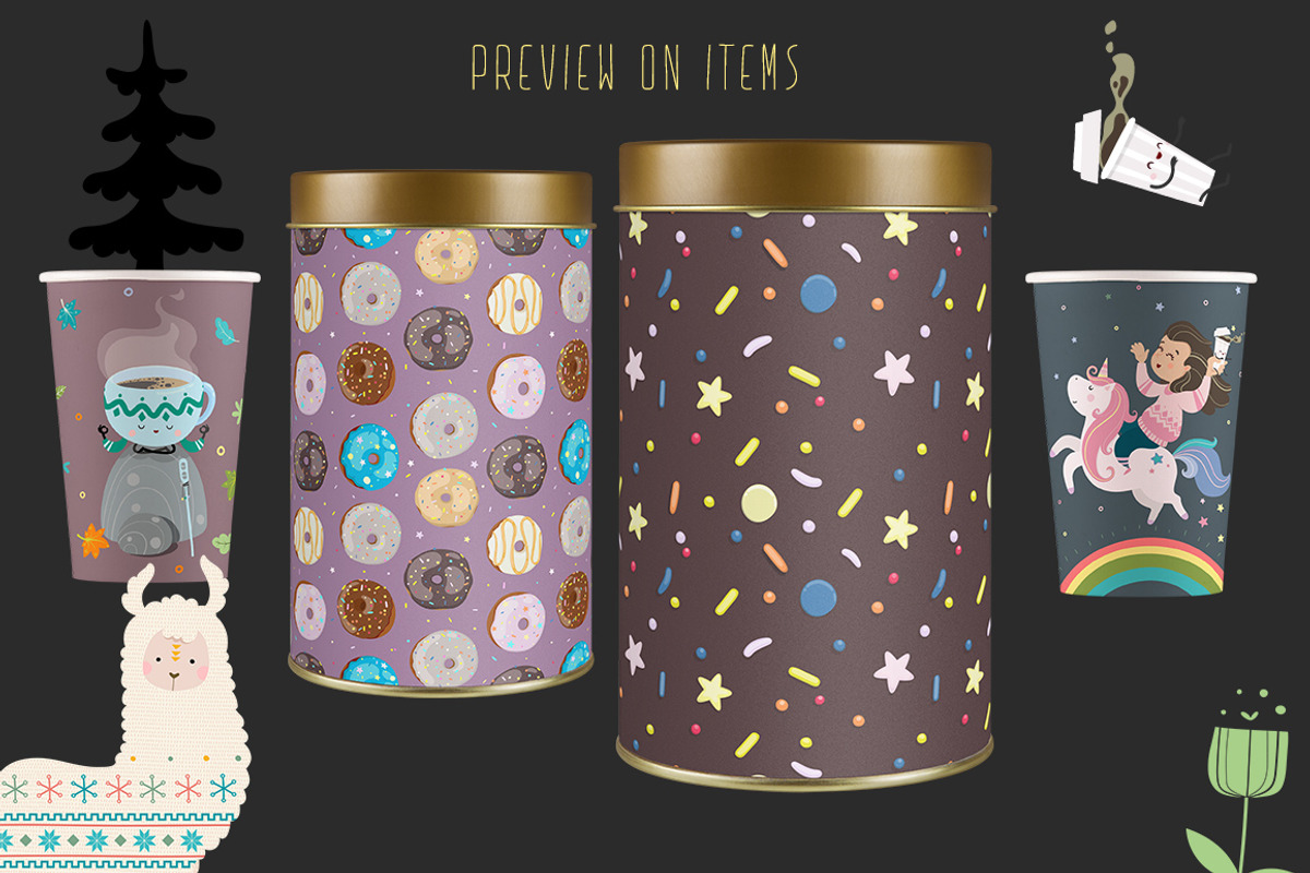 Donuts & Coffee. Graphic set, a Decorative Illustration by Good Genie (Photo 6 of 8)