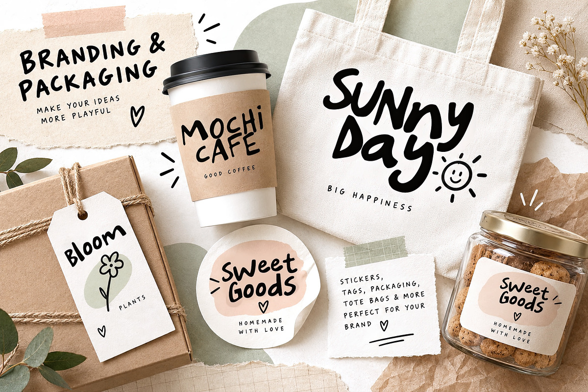 WIGGLUMP - Playful Display Font, a Handwritten Font by Ckybe's Corner (Photo 7 of 9)