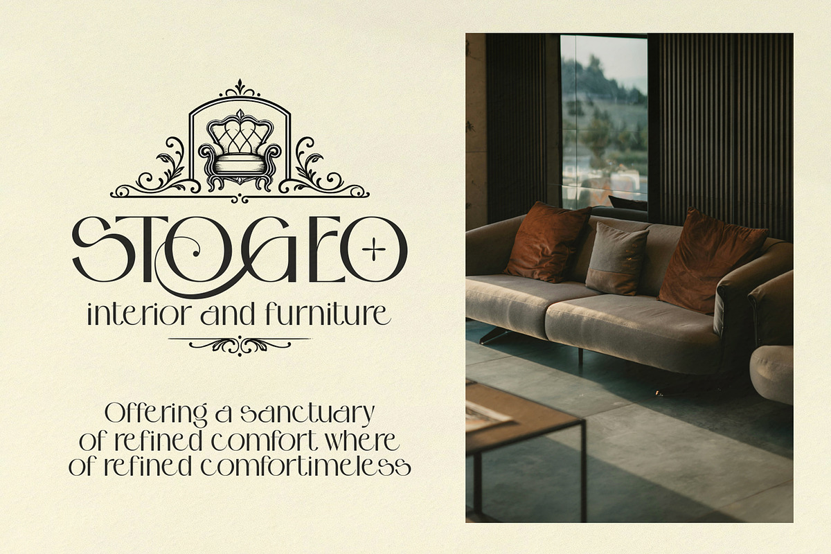 Bostaire Luxury Sans Serif Font, a Sans Serif Font by Heinzel Std (Photo 3 of 15)