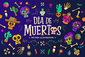 Day of The Dead pattern illustration