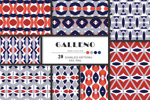 GALLENO geometric seamless patterns.