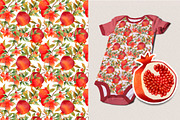 Watercolor Pomegranate clipart, a Decorative Illustration by LukaJreym (Thumbnail 7 of 10)
