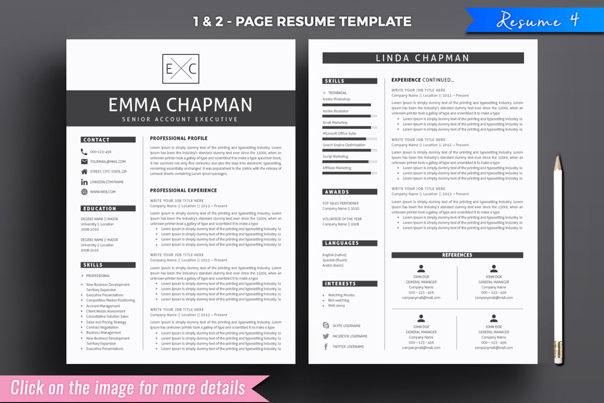Resume/CV Mega Bundle, a Resume Template by A1RESUME (Photo 18 of 21)