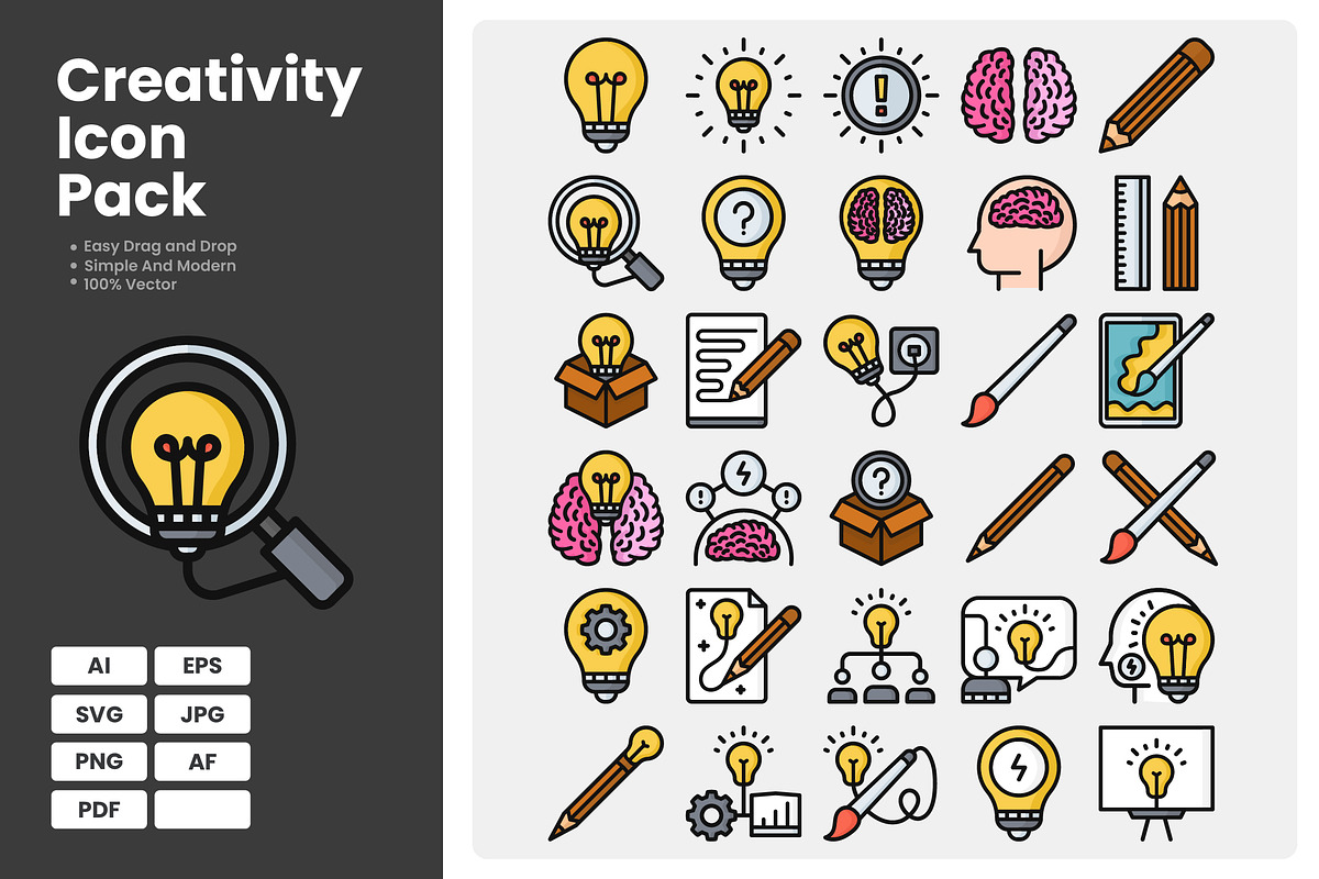 Creativity Icon Pack, a Duotone Icon by erifqizeicon (Photo 3 of 3)